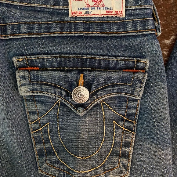 Joey TRUE RELIGION Flare Rare Jeans 29 Buddha EuC Flap pocket - Picture 1 of 10